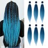 Vlasové příčesky KANEKALON 6 ks -  modrá