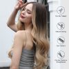 Dlouhá hnědá paruka Cher s blond konci a se síťkou (lace front)