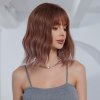 Světle hnědá mikádo paruka Alice s ofinou