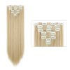 Vlasy clip in 7 pásov - plavá blond vlasové príčesky rovné 40 cm
