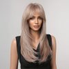 Popelavá blond dlouhá paruka Luna s vrstveným střihem