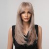 Popelavá blond dlouhá paruka Luna s vrstveným střihem