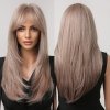 Popelavá blond dlouhá paruka Luna s vrstveným střihem