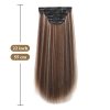 Vlasy clip in 4 pásy - hnědé a blond melírované rovné vlasové příčesky 55 cm
