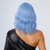 Pastelově modrá mikádo paruka Mera s vlnami a ofinou