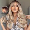 Extravagantní hustá a vlnitá zlatá blond paruka Katie