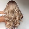 Extravagantní hustá a vlnitá zlatá blond paruka Katie