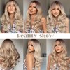 Extravagantní hustá a vlnitá zlatá blond paruka Katie