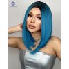 Elegantní mikádo paruka Azura v hluboké modři