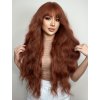 Měděně hnědá dlouhá paruka Esmeralda s jemnou ofinou