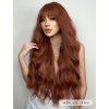Měděně hnědá dlouhá paruka Esmeralda s jemnou ofinou