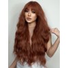 Měděně hnědá dlouhá paruka Esmeralda s jemnou ofinou