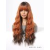 Dlouhá měděně hnědá paruka Ember s čenými kořínky a konečky