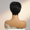 Havraní černá krátká paruka z pravých a umělých vlasů Tina