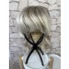 5997 3 stribrna blond mikado paruka z pravych a umelych vlasu beluga