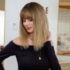 Tmavě kořenová blond mikádo paruka Noemi s přirozeným přechodem a rovnými prameny