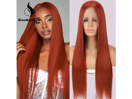 Měděná paruka Beth se síťkou (lace front)