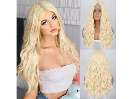 Perleťová blond paruka Danielle se síťkou (lace front)