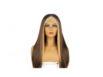 Oříškově hnědá paruka Gemma se síťkou (lace front)