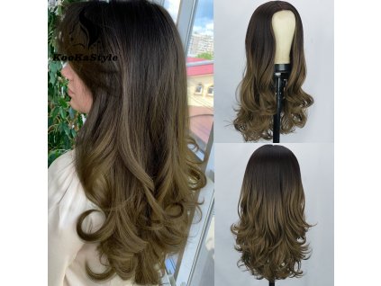 Khaki paruka Ida se síťkou (lace front)