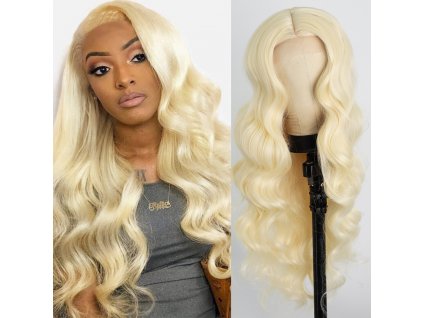 Platinová blond paruka Kirsten se síťkou (lace front)