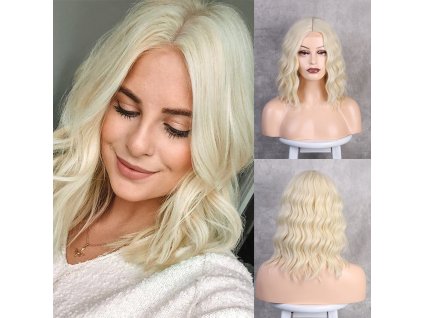 Perleťová blond paruka Roxanne se síťkou (lace front)