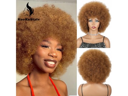Mandlová hustá afro paruka Amber