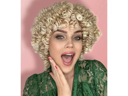 Blond afro paruka Vivien
