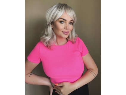 Bílo-stříbrná paruka z pravých a umělých vlasů Sail