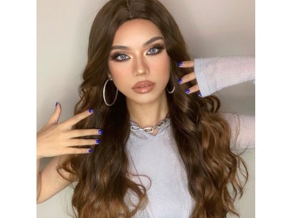 Hnědá vlnitá paruka  Sienna