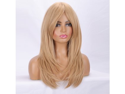 Mandlová blond paruka Roxana s ofinou na obě strany