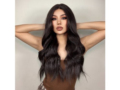 Tmavě hnědá paruka Candys se síťkou (lace front)
