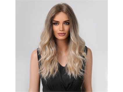 Vlnitá ombré blond paruka Tami se síťkou (lace front)