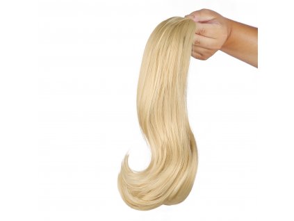 Rovný PONYTAIL se skřipcem - platinová blond