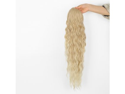 Vlnitý PONYTAIL se stahovací gumou - písčitá blond