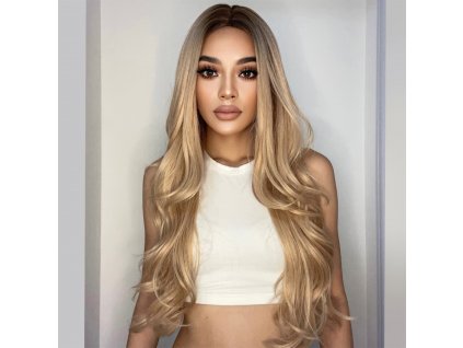 Dlouhá zlatá blond paruka Sandra