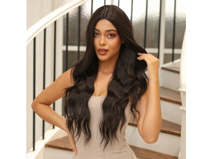 Dlouhá čokoládově hnědá paruka Jasmine