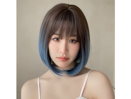 Dvojbarevná paruka Misty s jemným přechodem z hnědé do modré