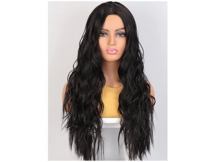 Černá vlnitá paruka Ruth