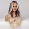 Blond  vlnitá paruka Maeve s černým melírem, LC179-12