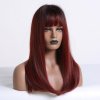 Tmavě červená paruka Miranda, LC201-1