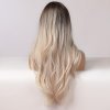 Blond paruka Jayla s tmavými kořínky, LC295-1