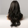 Černá vlnitá paruka Keira s blond melírem, LC353-1