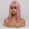 Růžová paruka Makenna s ofinou, SS152-3