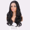 Černá vlnitá paruka Bethany se síťkou (lace front)