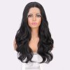 Černá vlnitá paruka Bethany se síťkou (lace front)
