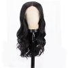 Černá vlnitá paruka Bethany se síťkou (lace front)