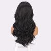 Černá vlnitá paruka Bethany se síťkou (lace front)