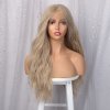 Hustě vlnitá blond paruka Alice se síťkou (lace front)