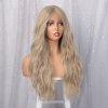 Hustě vlnitá blond paruka Alice se síťkou (lace front)